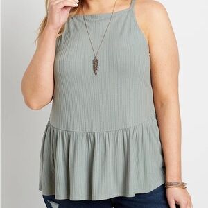 Maurices Sage Green Sleeveless Top